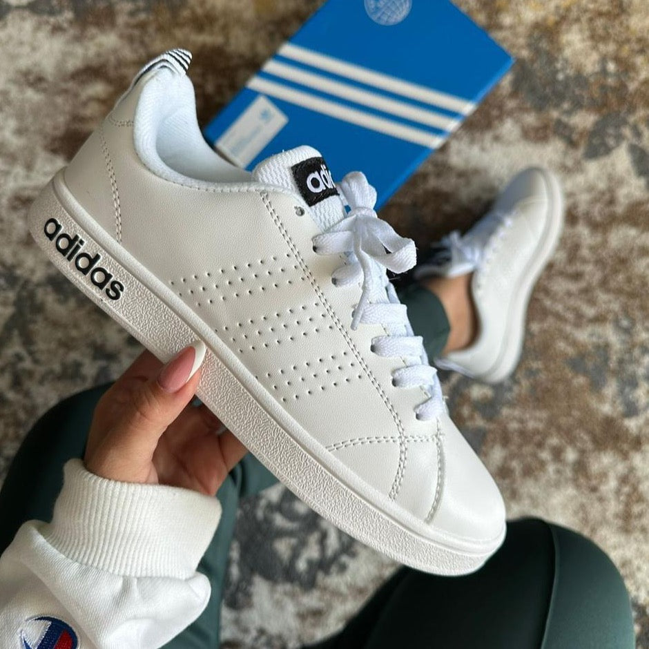 Adidas neo blancos hombre on sale