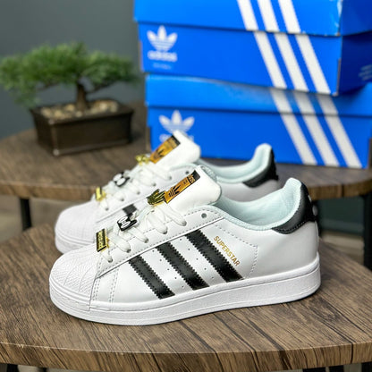 ADIDAS SUPER STAR BLANCO NEGRO ACCESORIOS