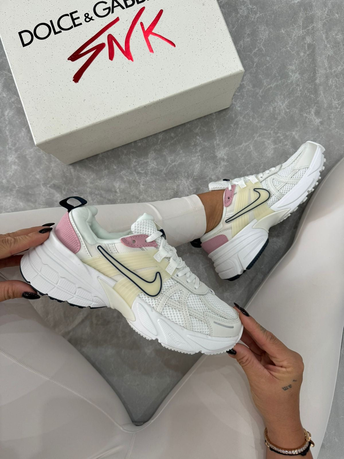 Nike V2k Blanco Rosa